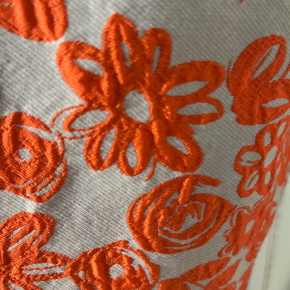 NWOT Betsey Johnson Neon Orange and White Floral Dress - Picture 10 of 10